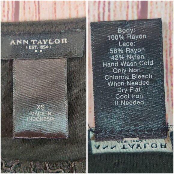 Ann Taylor fitted crochet peek-a-boo sleeveless top sz XS - Picture 8 of 8